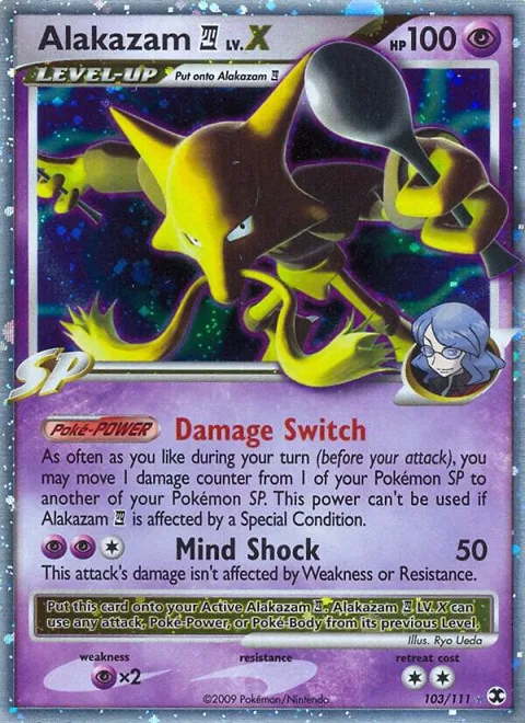 Alakazam E4 Lv.X #103/111 Holofoil Pokémon card from Rising Rivals