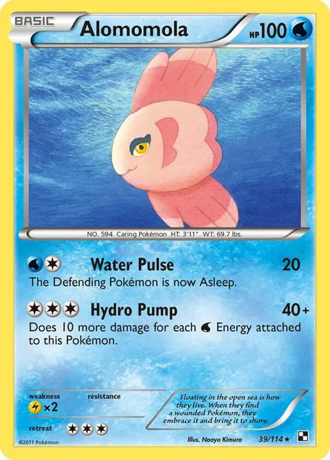 Alomomola 39 #39/114 Pokémon card from Black and White