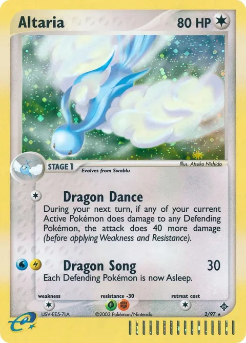 Altaria #2/97 Holofoil Pokémon card from EX Dragon
