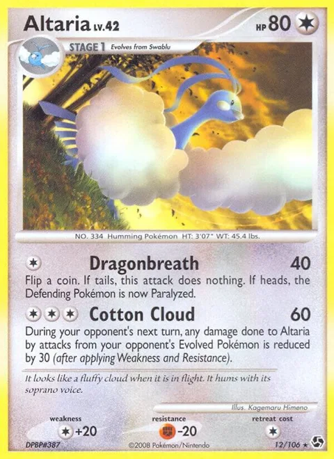 Altaria #12/106 Pokémon card from Great Encounters