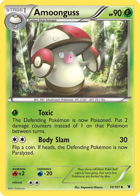 Amoonguss #10/101 Pokémon card from Noble Victories