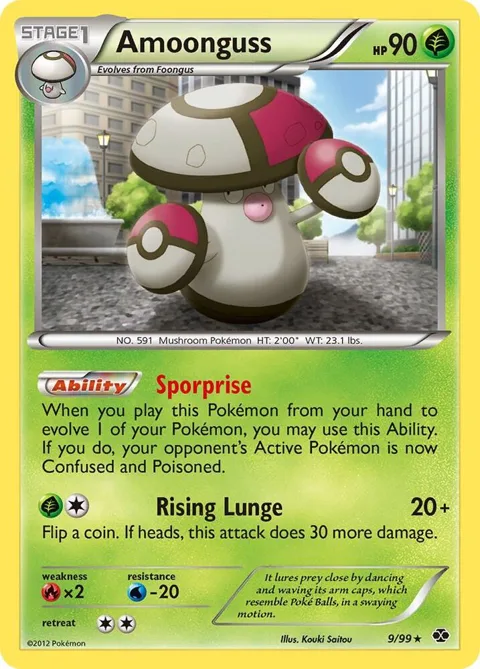 Amoonguss #9/99 Reverse Holofoil Pokémon card from Next Destinies