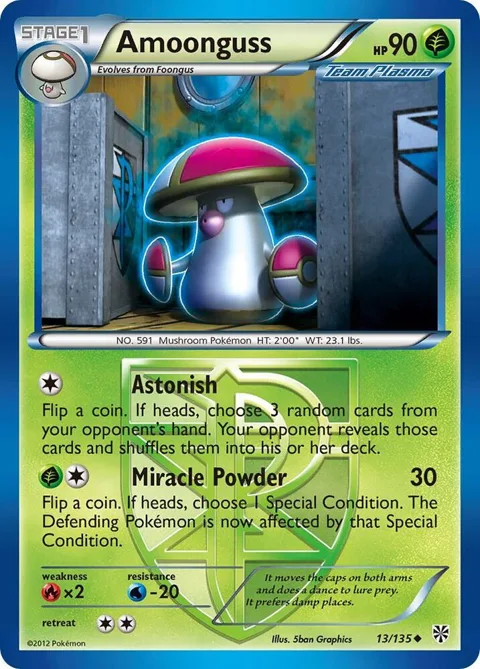 Amoonguss Team Plasma #13/135 Pokémon card from Plasma Storm