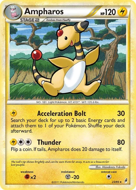Ampharos #23/95 Pokémon card from Call of Legends