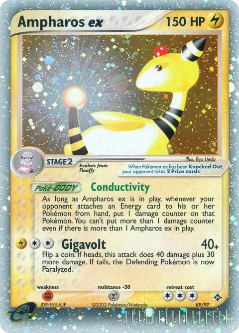 Ampharos ex #89/97 Holofoil Pokémon card from EX Dragon
