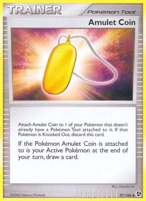 Amulet Coin #97/106 Reverse Holofoil Pokémon card from Great Encounters