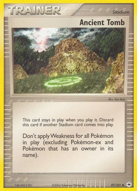 Ancient Tomb #87/101 Pokémon card from EX Hidden Legends