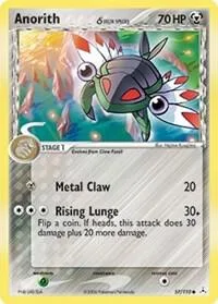 Anorith Delta Species #57/110 Pokémon card from EX Holon Phantoms