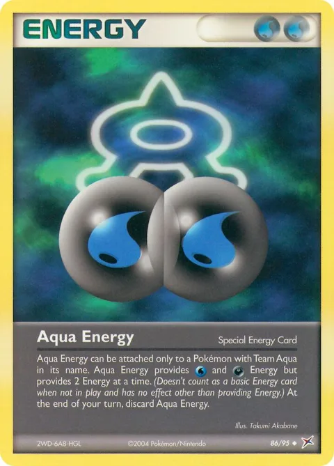 Aqua Energy #86/95 Reverse Holofoil Pokémon card from EX Team Magma vs Team Aqua