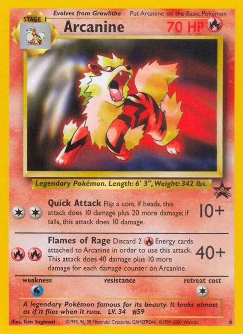 Arcanine #06/53 Pokémon card from WoTC Promo