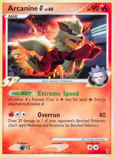 Arcanine G #15 Reverse Holofoil Pokémon card from Supreme Victors