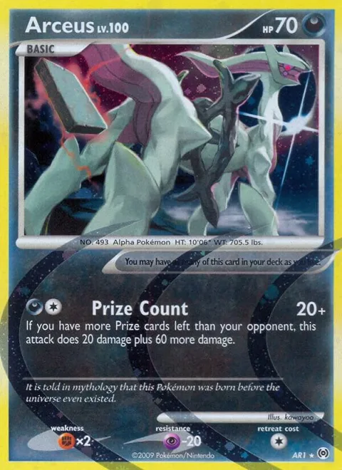 Arceus AR1 #AR1 Holofoil Pokémon card from Arceus