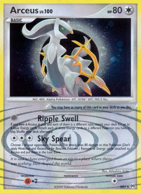 Arceus AR5 #AR5 Holofoil Pokémon card from Arceus