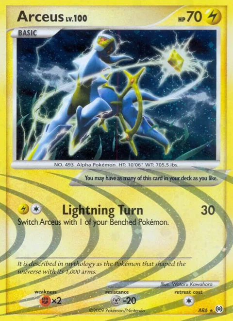 Arceus AR6 #AR6 Holofoil Pokémon card from Arceus