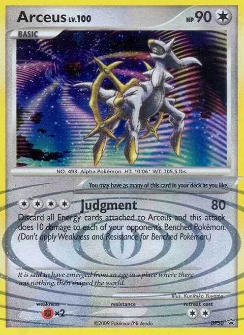 Arceus #DP50 Holofoil Pokémon card from Diamond and Pearl Promos