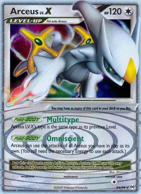 Arceus Lv.X 94 #94/99 Holofoil Pokémon card from Arceus