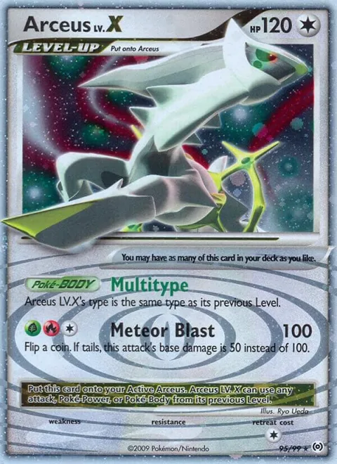 Arceus Lv.X 95 #95/99 Holofoil Pokémon card from Arceus