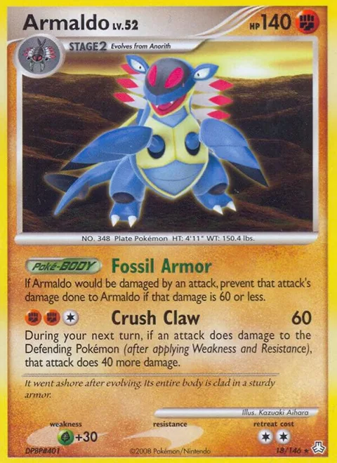 Armaldo #18/146 Reverse Holofoil Pokémon card from Legends Awakened
