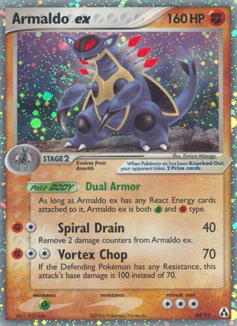Armaldo ex #84/92 Holofoil Pokémon card from EX Legend Maker