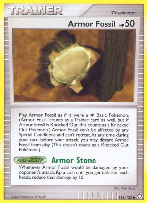 Armor Fossil #116/123 Pokémon card from Mysterious Treasures