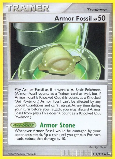 Armor Fossil #119/127 Reverse Holofoil Pokémon card from Platinum