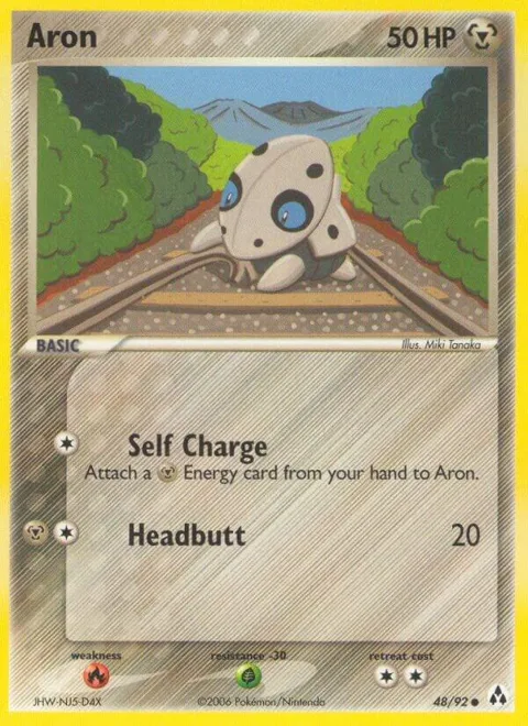 Aron #48/92 Pokémon card from EX Legend Maker