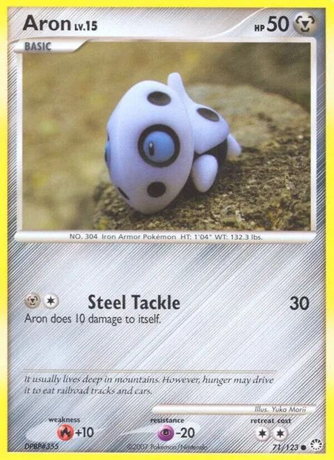 Aron #71/123 Pokémon card from Mysterious Treasures