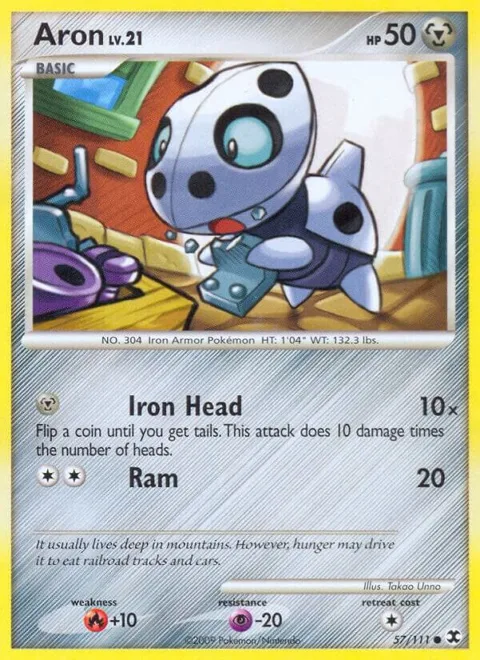 Aron #57/111 Pokémon card from Rising Rivals