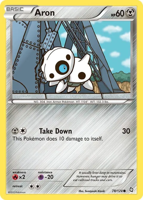 Aron #78/124 Pokémon card from Dragons Exalted