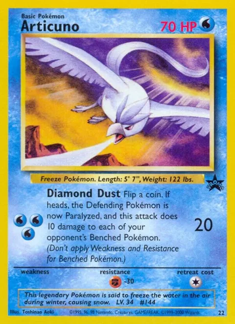 Articuno 22 #22/53 Pokémon card from WoTC Promo