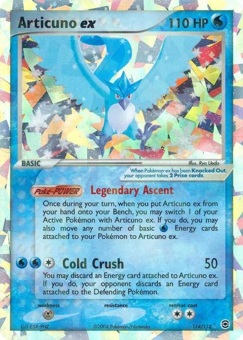 Articuno ex #114/112 Holofoil Pokémon card from EX FireRed & LeafGreen
