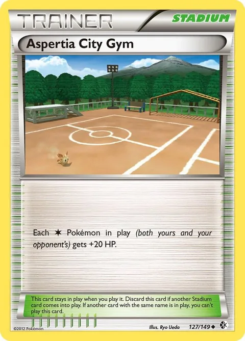 Aspertia City Gym #127/149 Reverse Holofoil Pokémon card from Boundaries Crossed