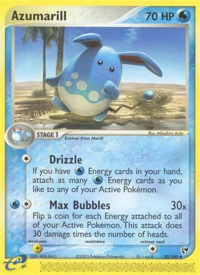 Azumarill #30/100 Pokémon card from EX Sandstorm