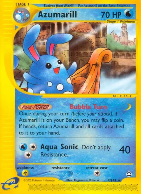 Azumarill #004/147 Pokémon card from Aquapolis
