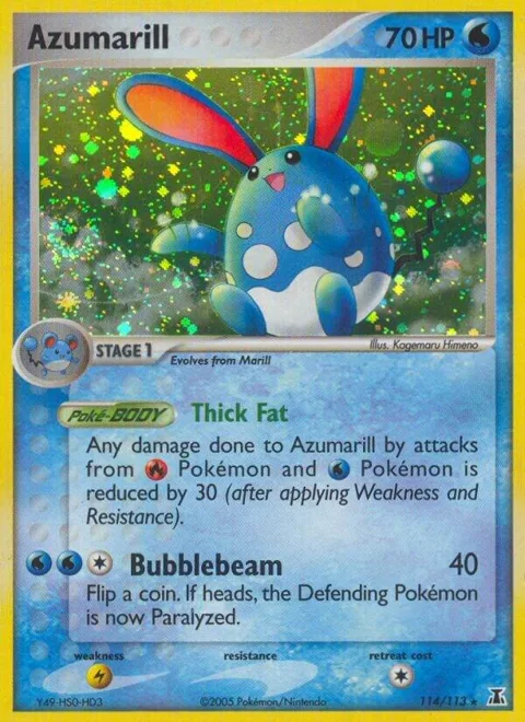 Azumarill #114/113 Holofoil Pokémon card from EX Delta Species