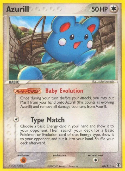 Azurill #20/113 Reverse Holofoil Pokémon card from EX Delta Species
