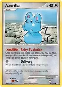 Azurill #69/130 Reverse Holofoil Pokémon card from Diamond and Pearl