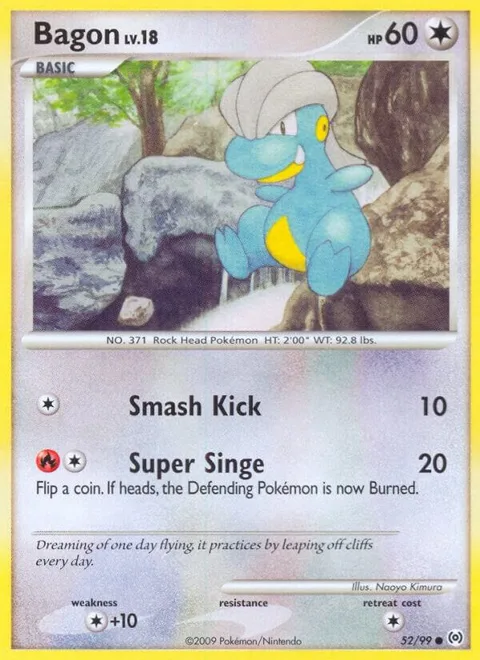 Bagon #52/99 Pokémon card from Arceus