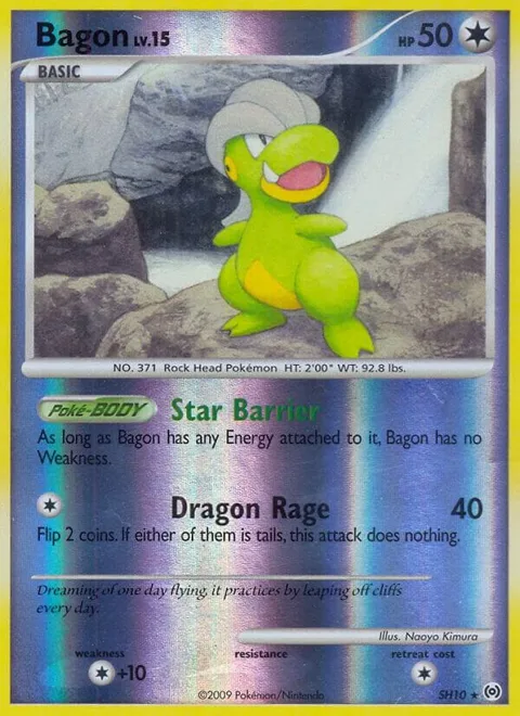 Bagon Shiny #SH10 Reverse Holofoil Pokémon card from Arceus