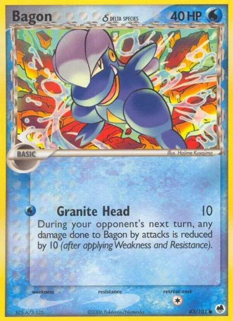 Bagon Delta Species #43/101 Pokémon card from EX Dragon Frontiers