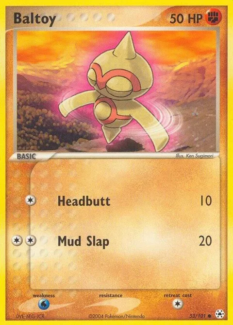 Baltoy #53/101 Pokémon card from EX Hidden Legends