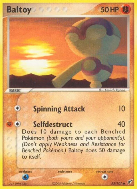 Baltoy #53/107 Reverse Holofoil Pokémon card from EX Deoxys