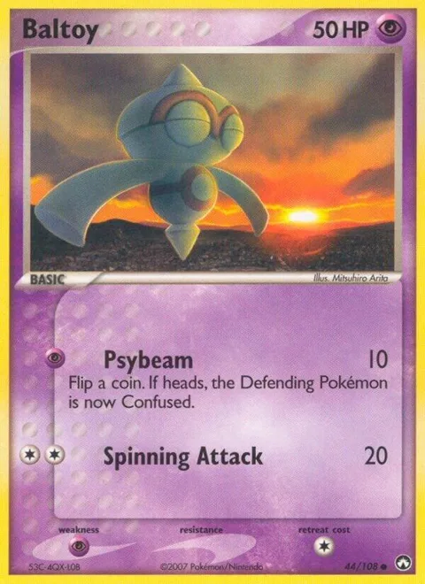 Baltoy #44/108 Reverse Holofoil Pokémon card from EX Power Keepers