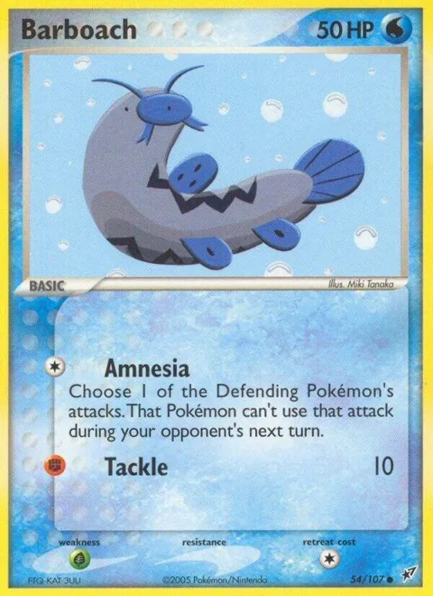 Barboach #54/107 Pokémon card from EX Deoxys
