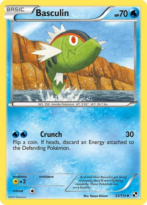 Basculin #35/114 Pokémon card from Black and White
