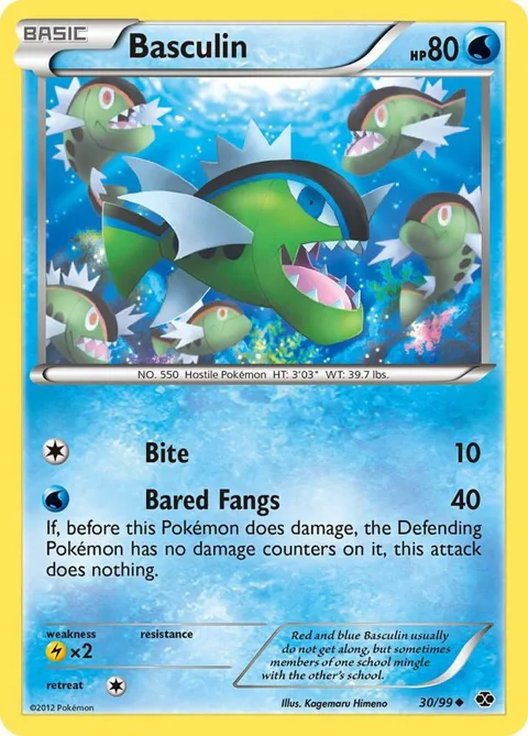 Basculin #30/99 Pokémon card from Next Destinies