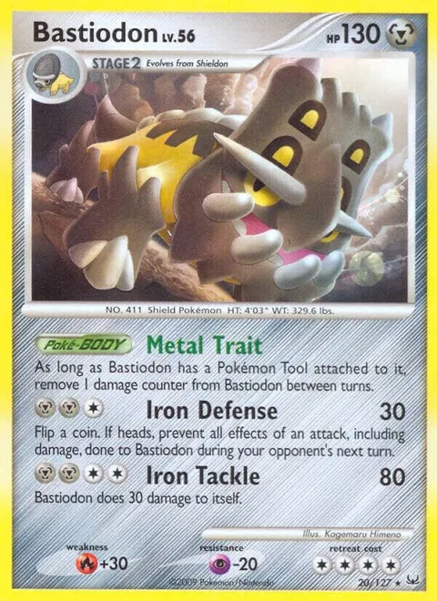 Bastiodon #20/127 Pokémon card from Platinum