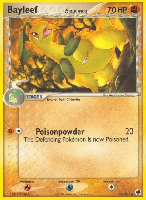 Bayleef Delta Species #26/101 Reverse Holofoil Pokémon card from EX Dragon Frontiers
