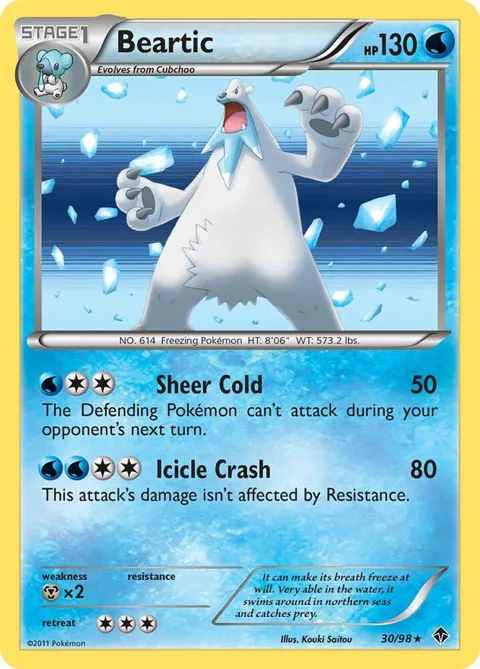 Beartic 30 #30/98 Holofoil Pokémon card from Emerging Powers