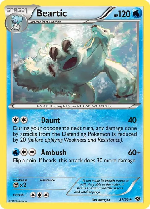 Beartic #37/99 Reverse Holofoil Pokémon card from Next Destinies